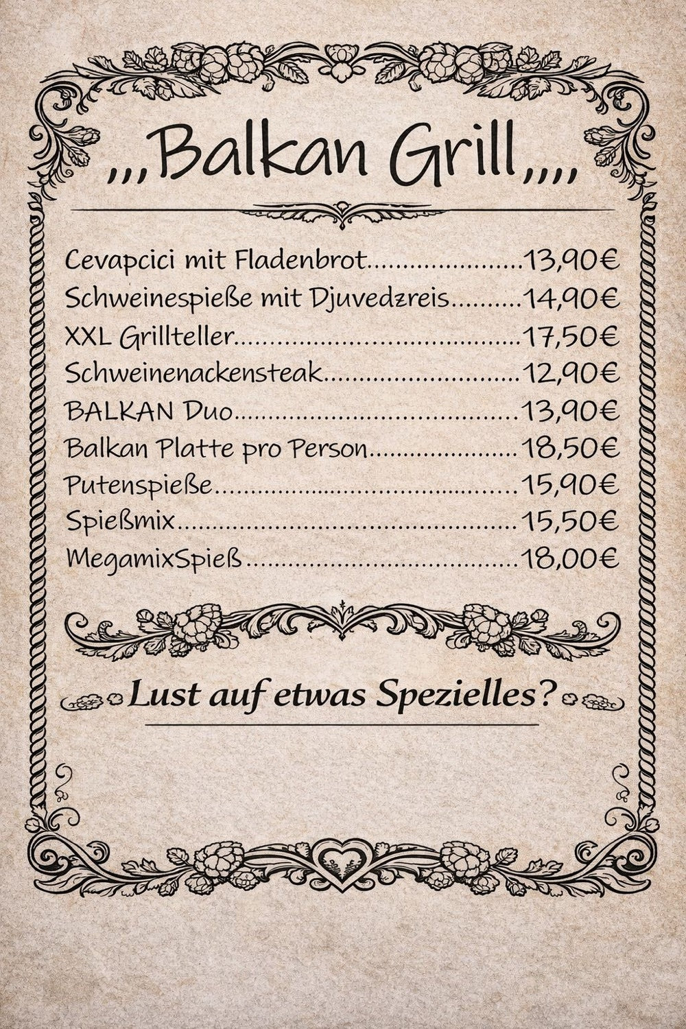Speisekarte Seite 4
